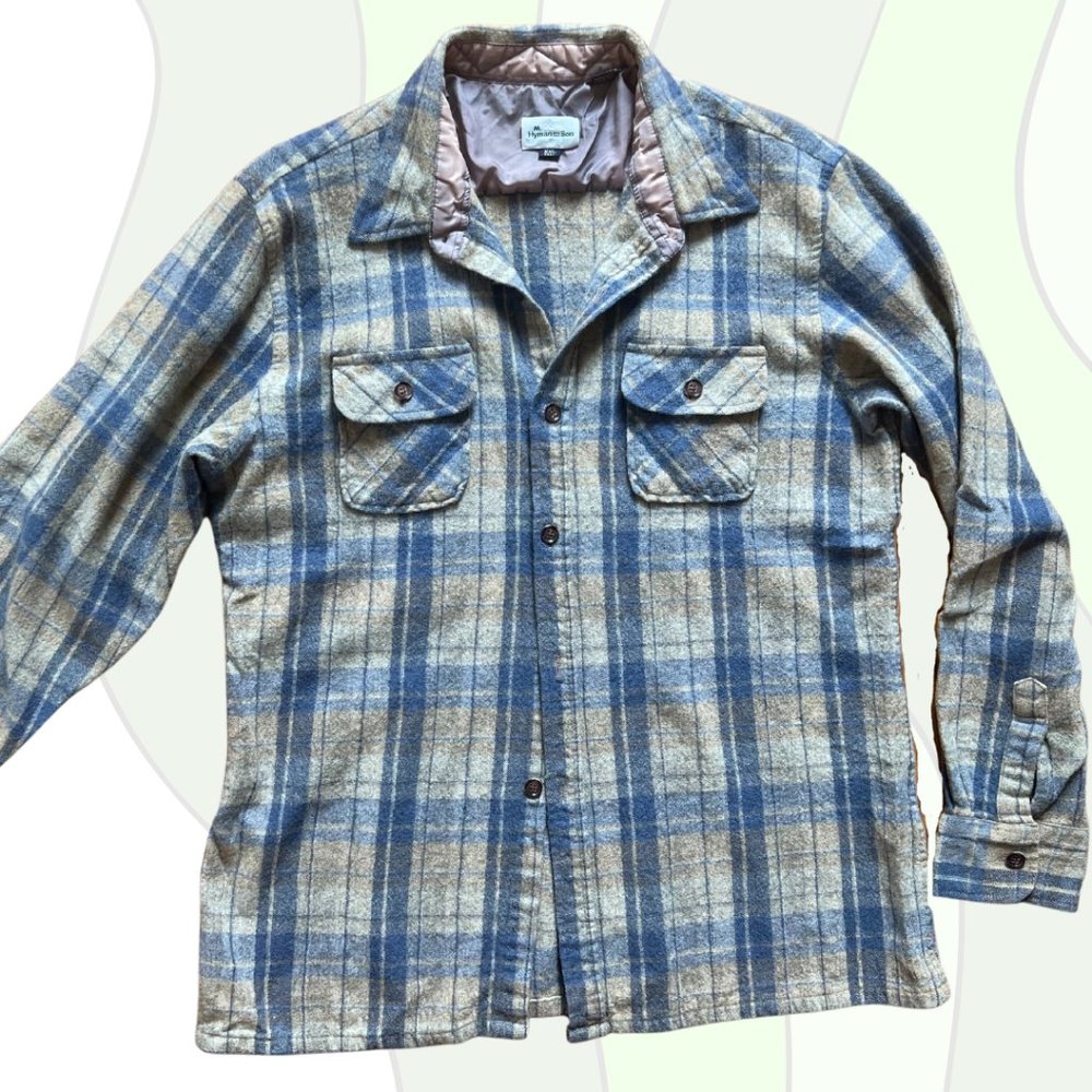 Retro Wool Flannel Button Down Long Sleeve Shirt